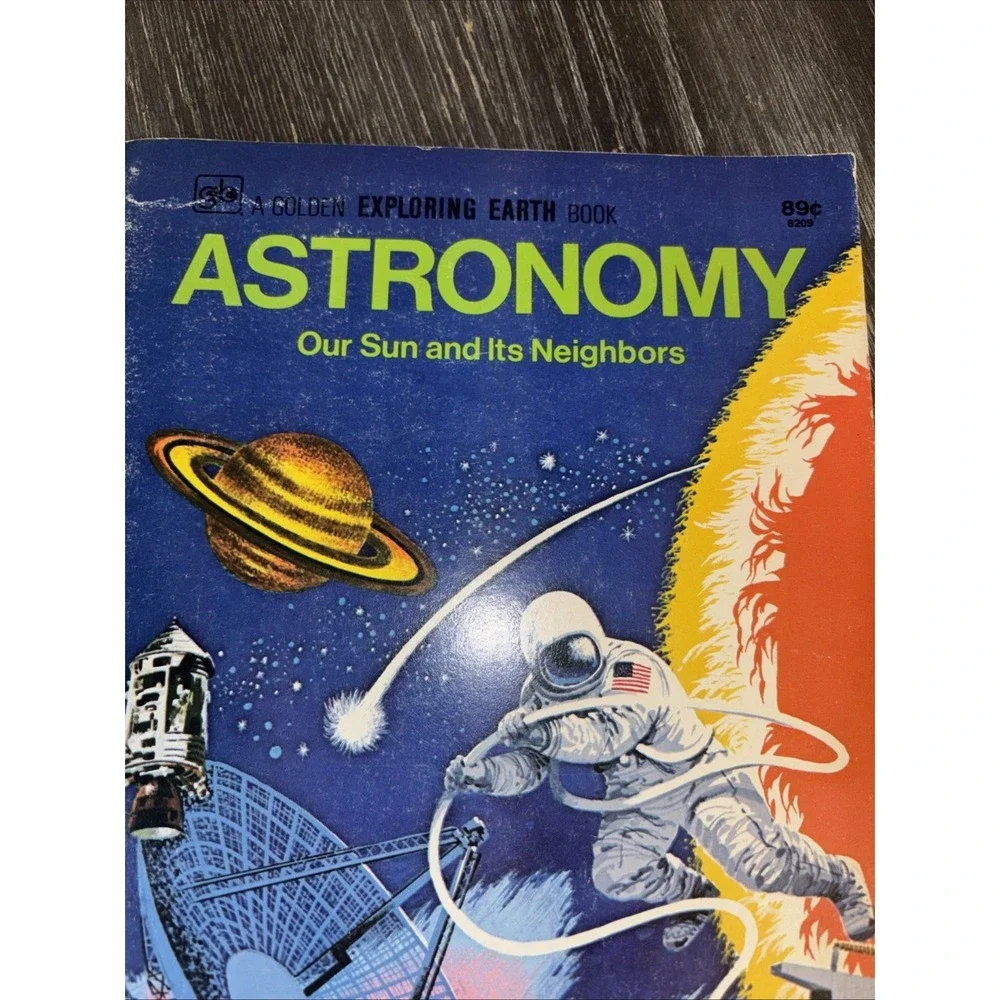 Vintage 1974 Golden‎ Press Book ASTRONOMY: OUR SUN and ITS NEIGHBORS - 48 pgs